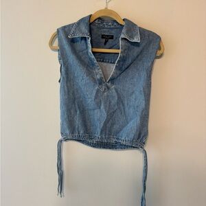 rag & bone Light Blue Denim Top